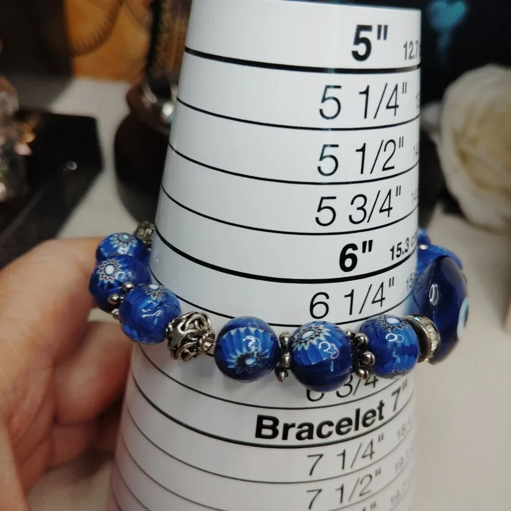 Handmade Evil Eye Glass Bracelet